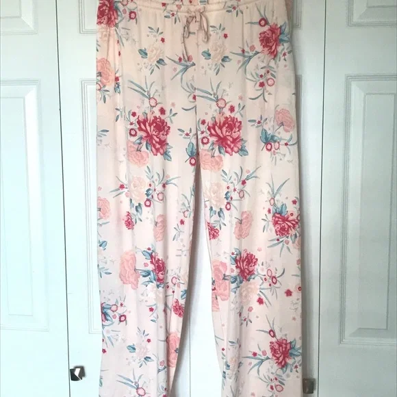 Flora Nikrooz Pink Floral Pajama Pants Size L - Picture 7 of 8
